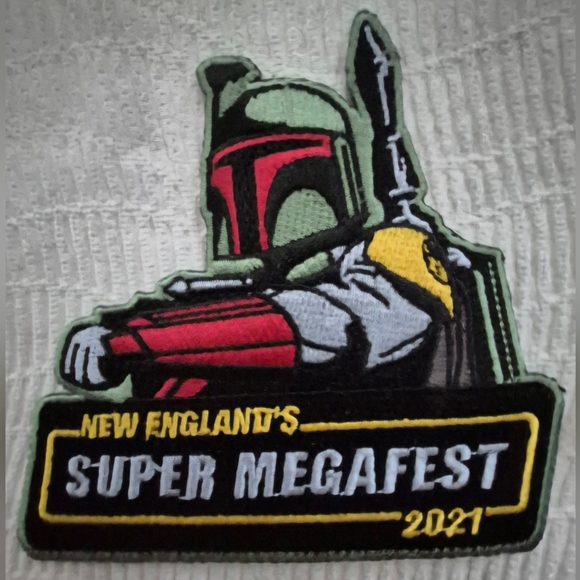 Star Wars Super Megafest 2021 Embroidered Patch New England&Mandalorian Keychain - Picture 11 of 11